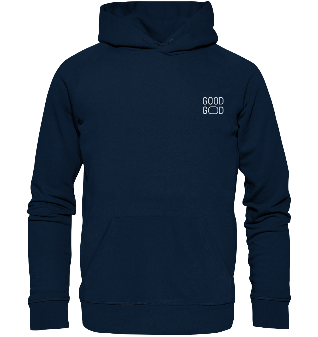 Produktbild Hoodie, Motiv Good God, Farbe French Navy