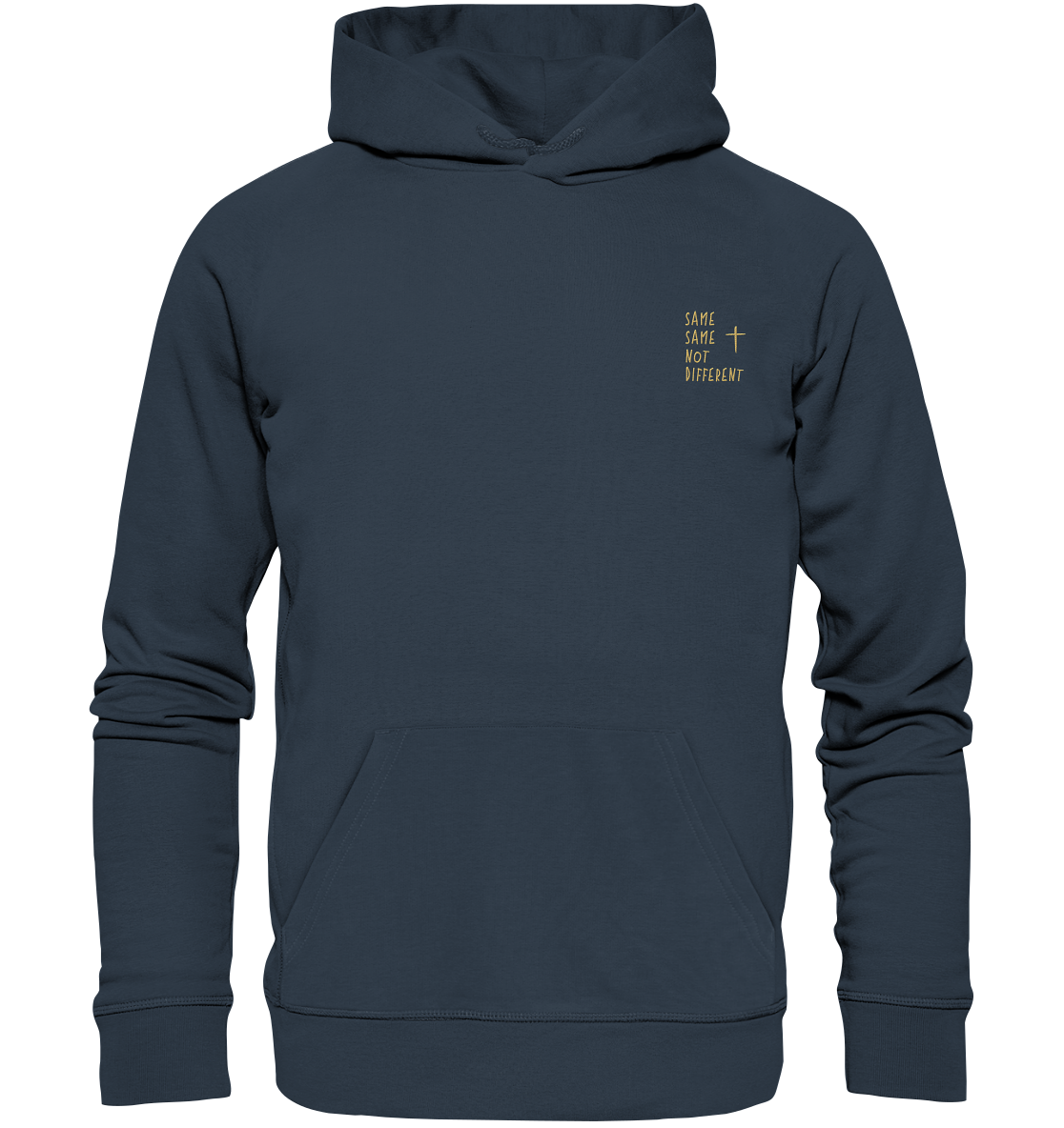 Produktbild Hoodie, Motiv Same Same not Different, Farbe India Ink Grey