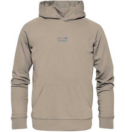 Produktbild Hoodie, Motiv Love One Another, Farbe Desert Dust