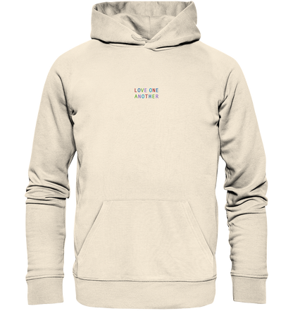 Produktbild Hoodie, Motiv Love One Another, Farbe Natural Raw