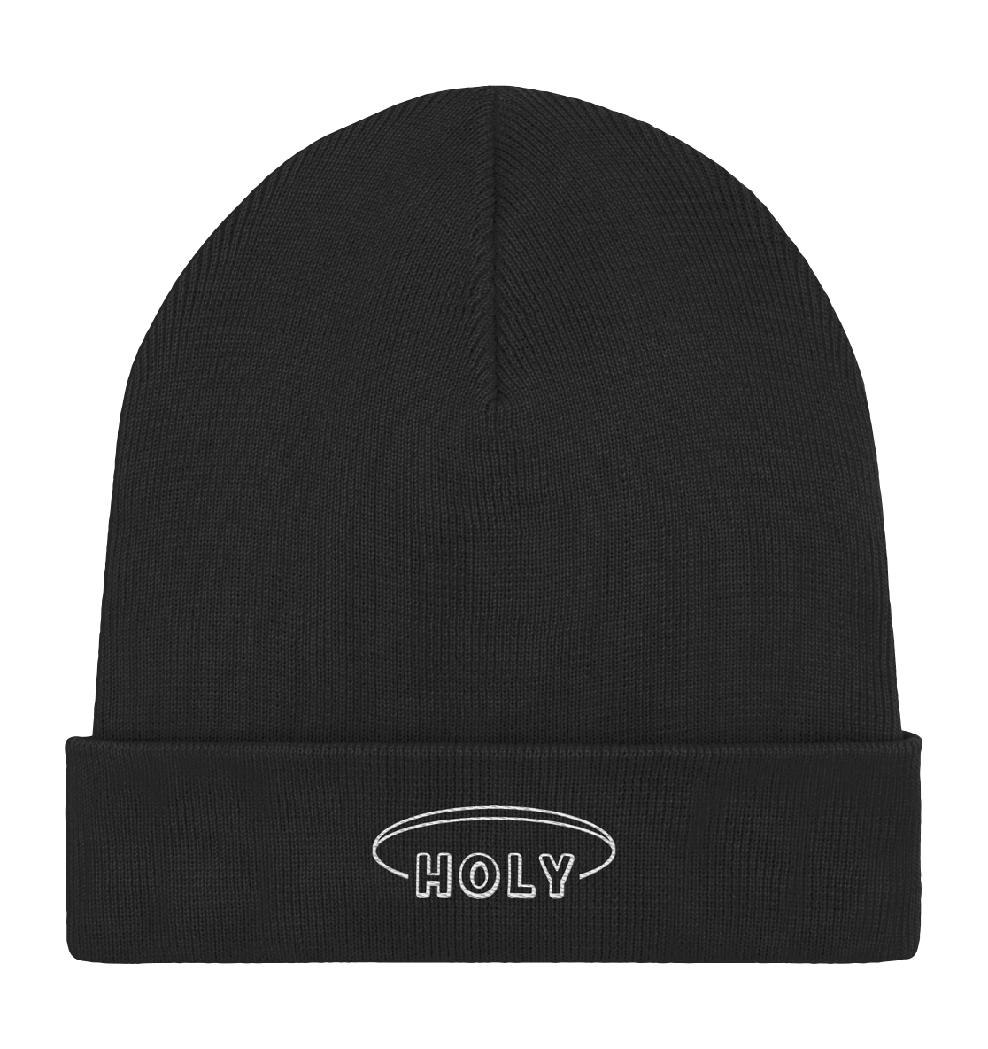 Produktbild Rib Beanie, Motiv Holy, Farbe Black