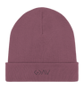 Produktbild Rib Beanie, Motiv Gott ist Größer, Farbe Hibiscus Rose