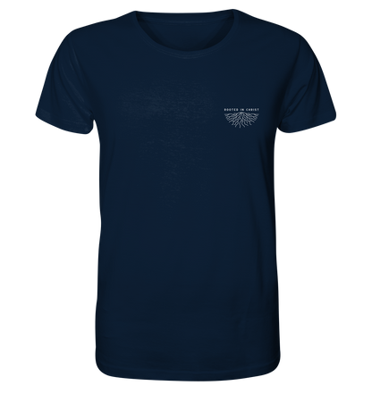 Produktbild T-Shirt, Motiv Rooted in Christ, Farbe French Navy