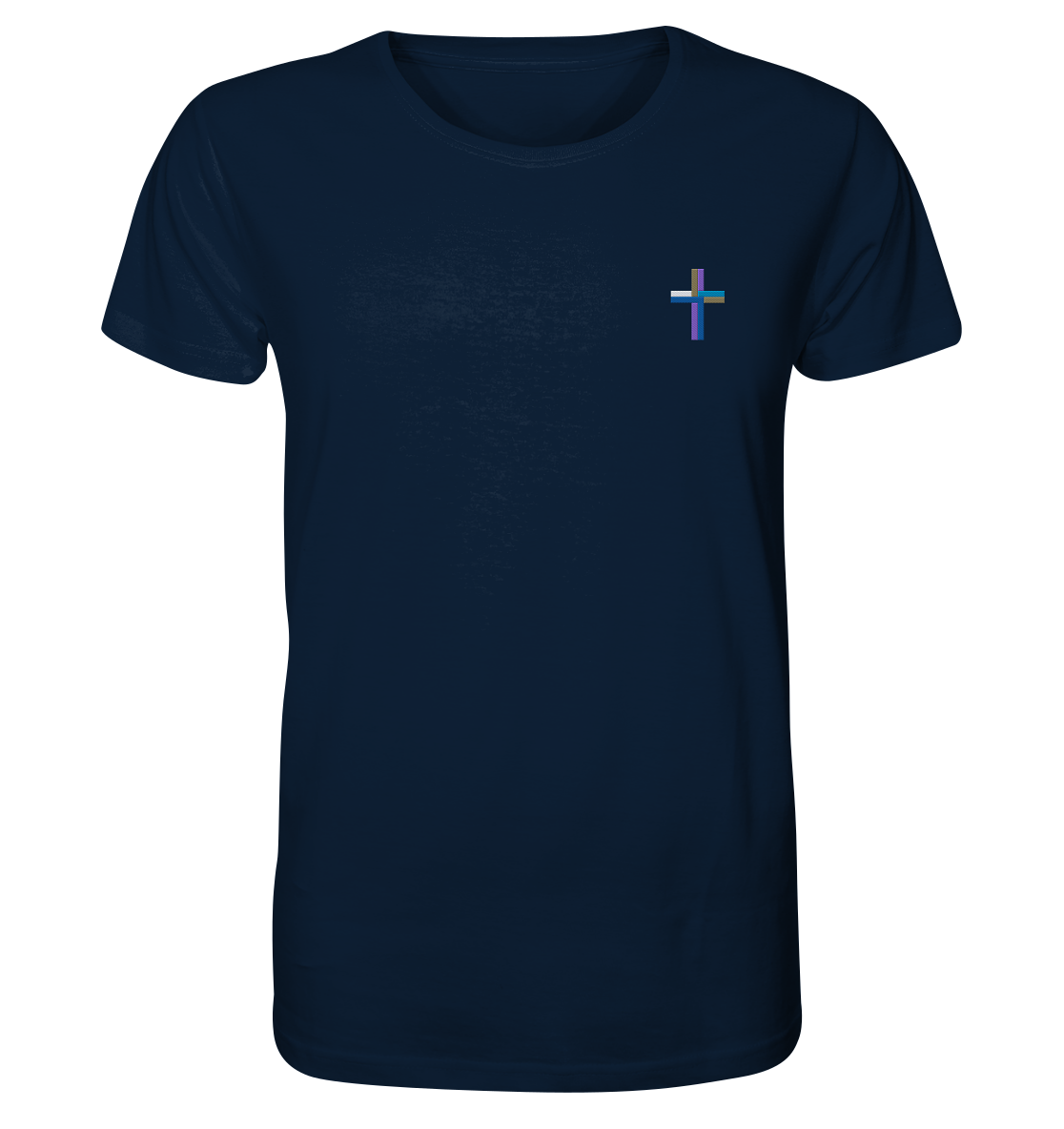 Produktbild T-Shirt, Motiv Kreuz, Farbe French Navy
