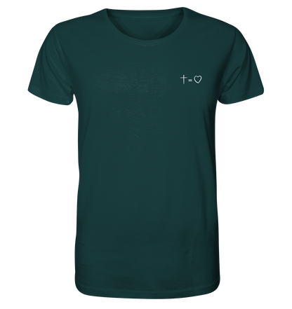 Produktbild T-Shirt, Motiv Kreuz gleich liebe, Farbe Glazed Green