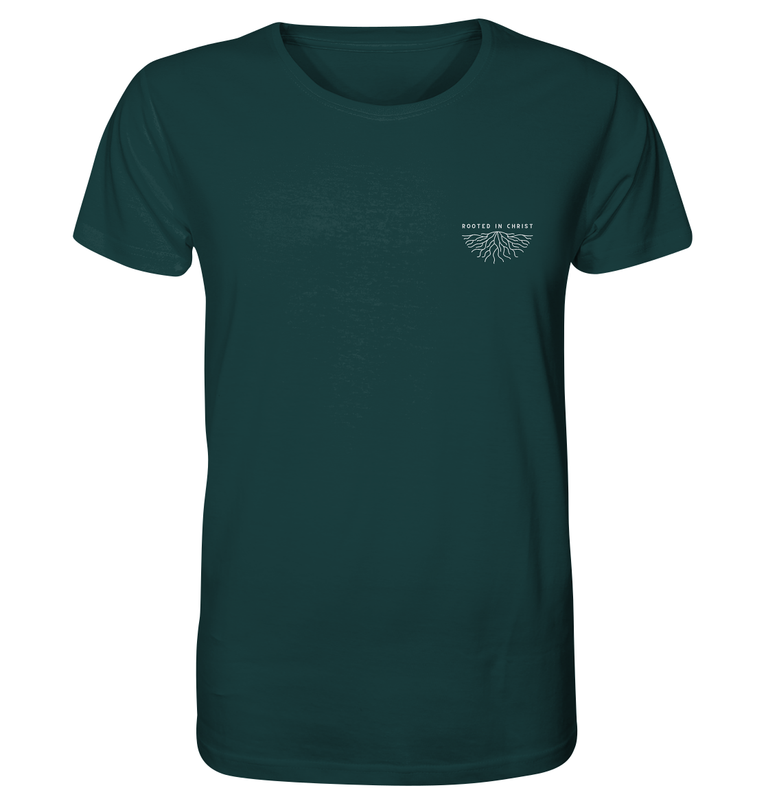 Produktbild T-Shirt, Motiv Rooted in Christ, Farbe Glazed Green