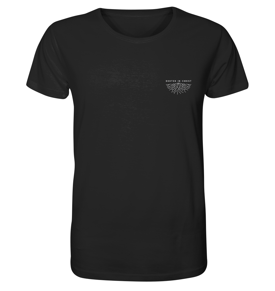 Produktbild T-Shirt, Motiv Rooted in Christ, Farbe Black