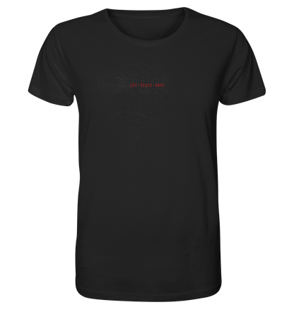 Produktbild T-Shirt, Motiv Joy Peace Hope, Farbe Black