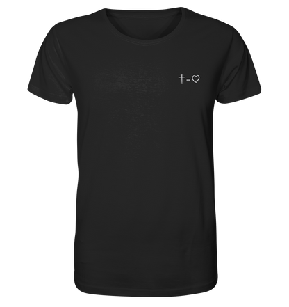 Produktbild T-Shirt, Motiv Kreuz gleich liebe, Farbe Black