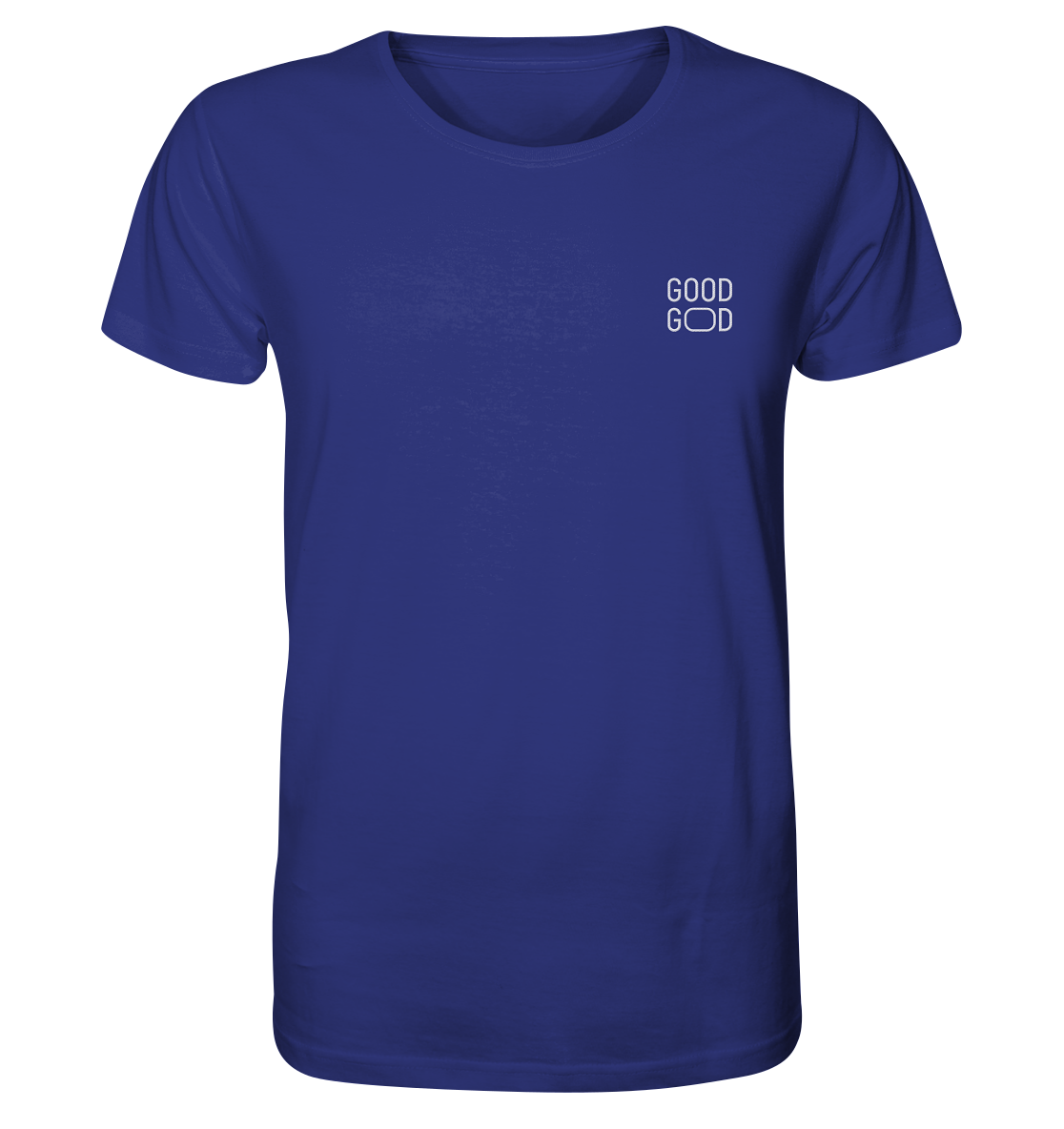 Produktbild T-Shirt, Motiv Good God, Farbe Worker Blue