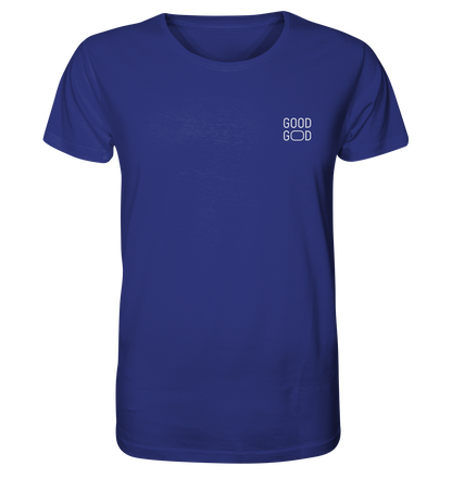 Produktbild T-Shirt, Motiv Good God, Farbe Worker Blue