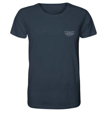 Produktbild T-Shirt, Motiv Rooted in Christ, Farbe India Ink Grey
