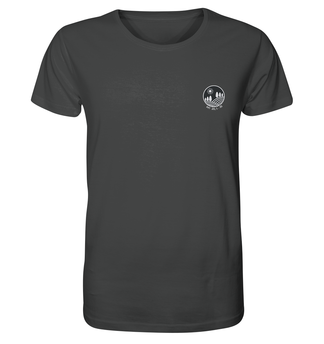 Produktbild T-Shirt, Motiv Weinberg, Farbe Anthracite
