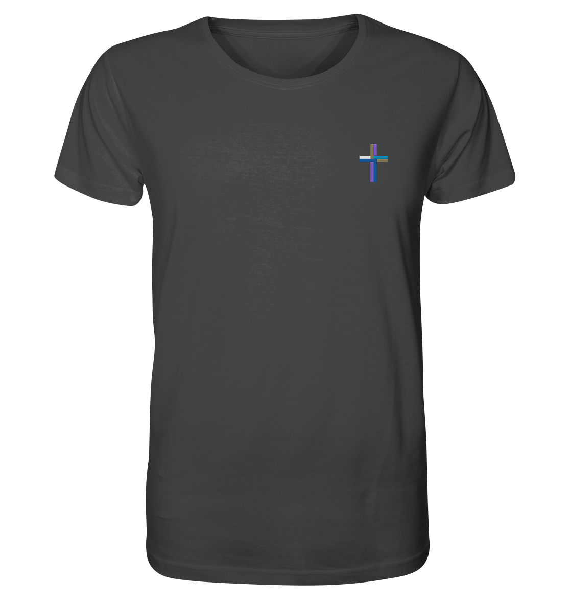 Produktbild T-Shirt, Motiv Kreuz, Farbe Anthracite