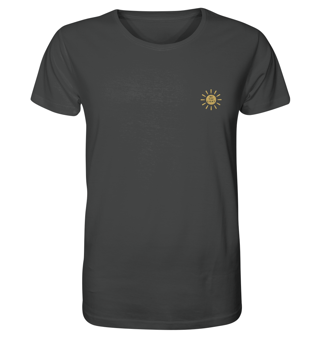 Produktbild T-Shirt, Motiv Be the Light, Farbe Anthracite