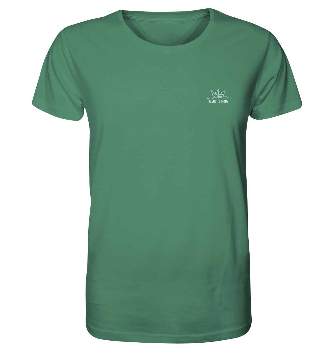 Produktbild T-Shirt, Motiv Jesus is King, Farbe Green Bay