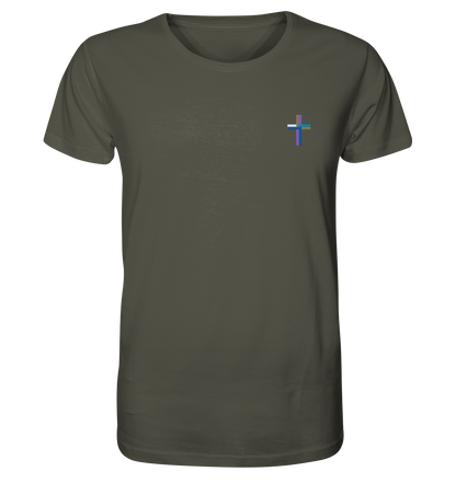 Produktbild T-Shirt, Motiv Kreuz, Farbe Khaki