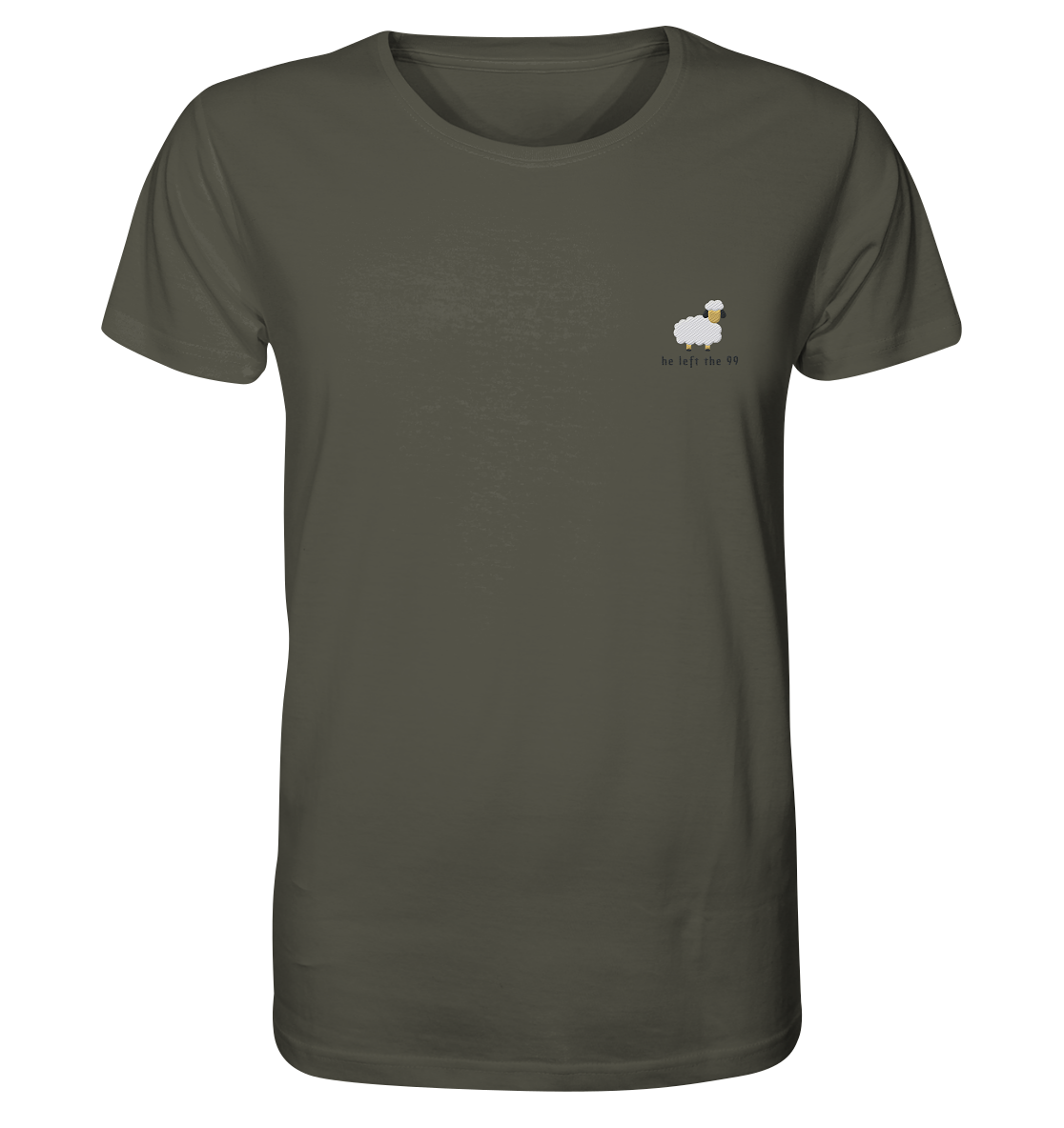 Produktbild T-Shirt, Motiv He Left The 99, Farbe Khaki