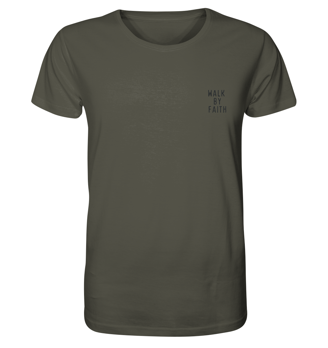 Produktbild T-Shirt, Motiv Walk by Faith, Farbe Khaki