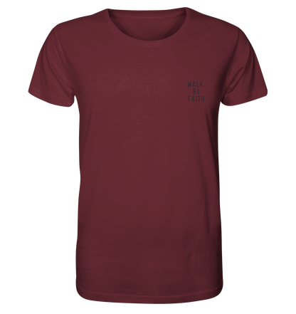 Produktbild T-Shirt, Motiv Walk by Faith, Farbe Burgundy