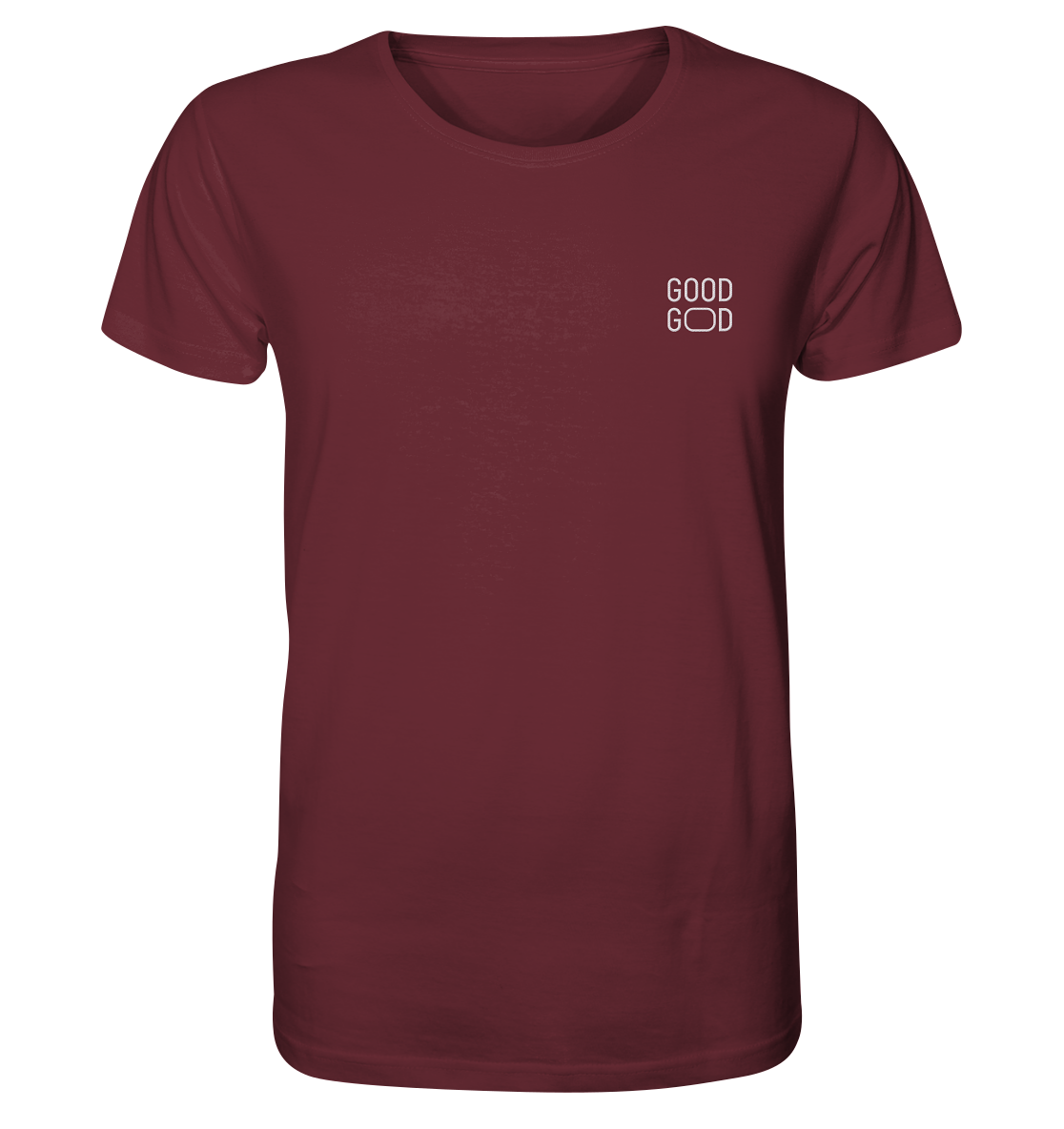 Produktbild T-Shirt, Motiv Good God, Farbe Burgundy