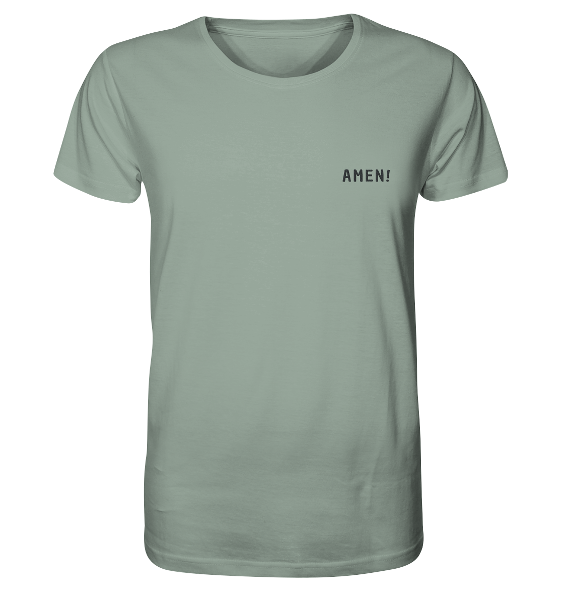 Produktbild T-Shirt, Motiv Amen!, Farbe Aloe