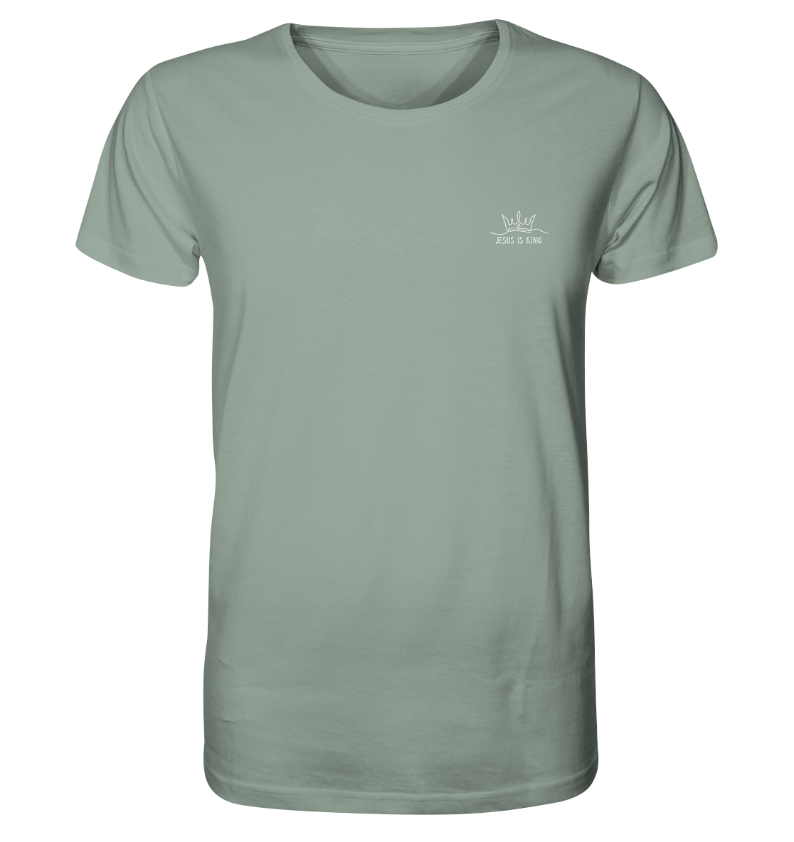 Produktbild T-Shirt, Motiv Jesus is King, Farbe Aloe