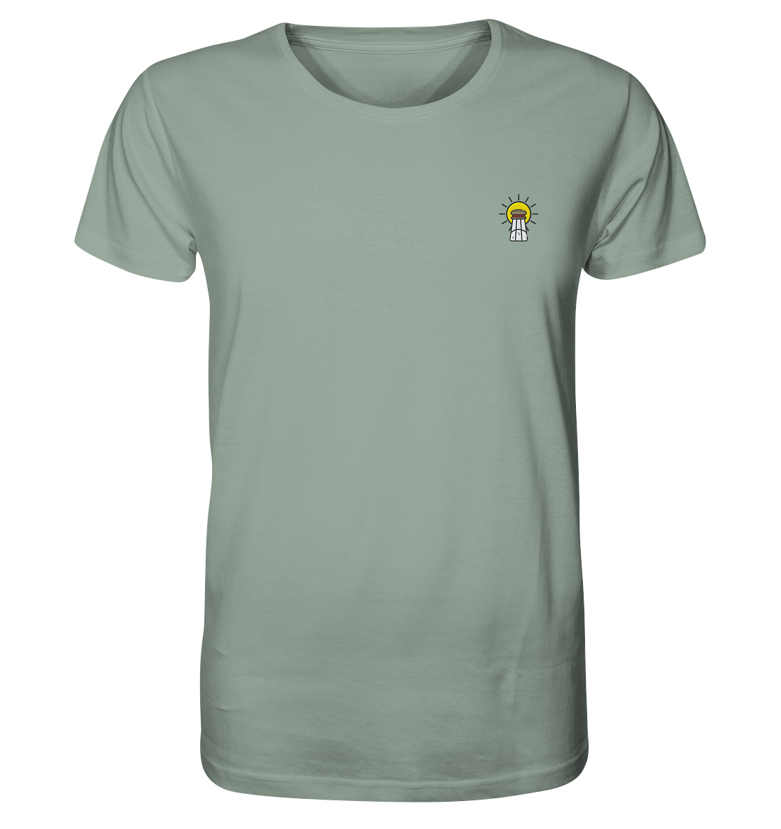 Produktbild T-Shirt, Motiv Licht und Salz, Farbe Aloe