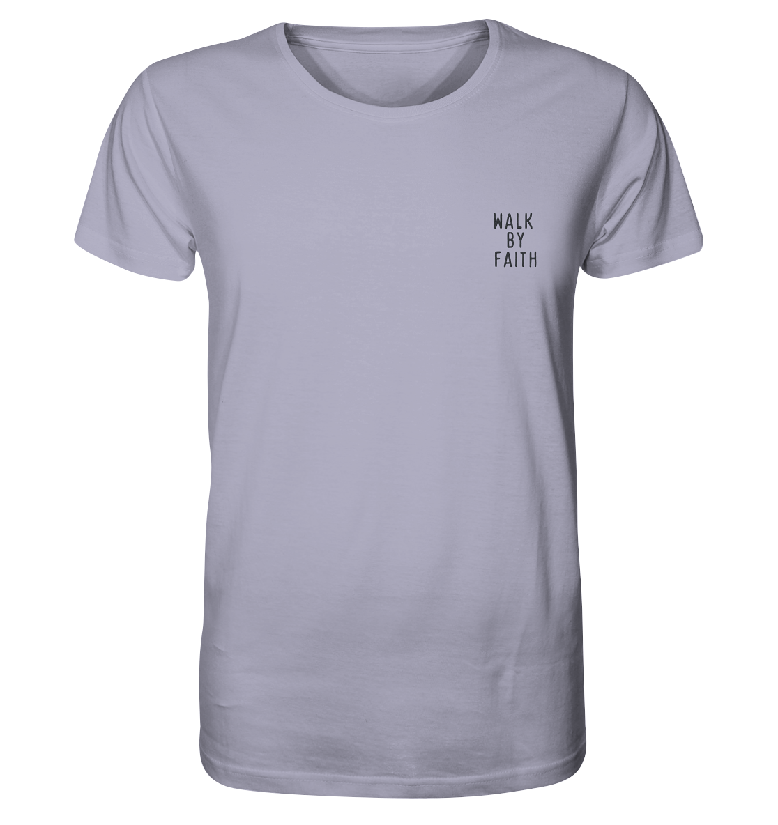Produktbild T-Shirt, Motiv Walk by Faith, Farbe Lavender