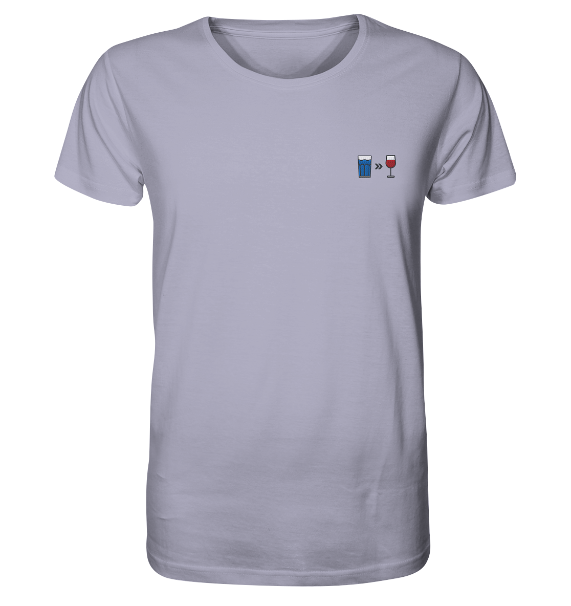 Produktbild T-Shirt, Motiv Wasser zu Wein, Farbe Lavender