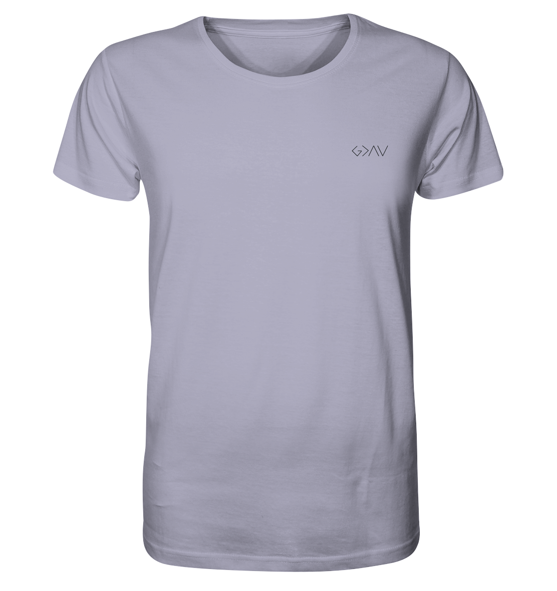 Produktbild T-Shirt, Motiv Gott ist größer, Farbe Lavender