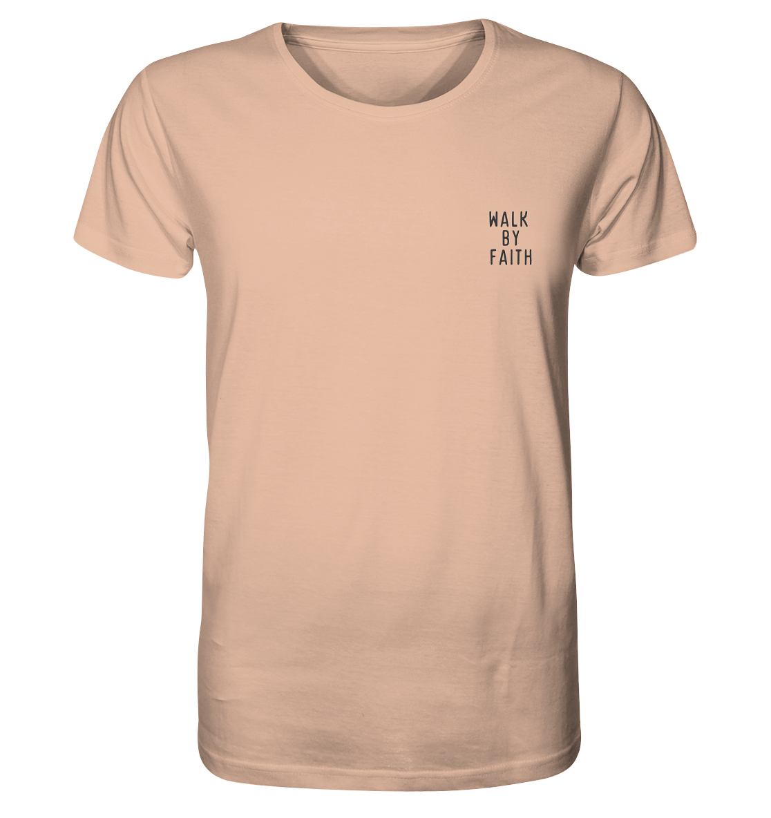 Produktbild T-Shirt, Motiv Walk by Faith, Farbe Fraiche Peche