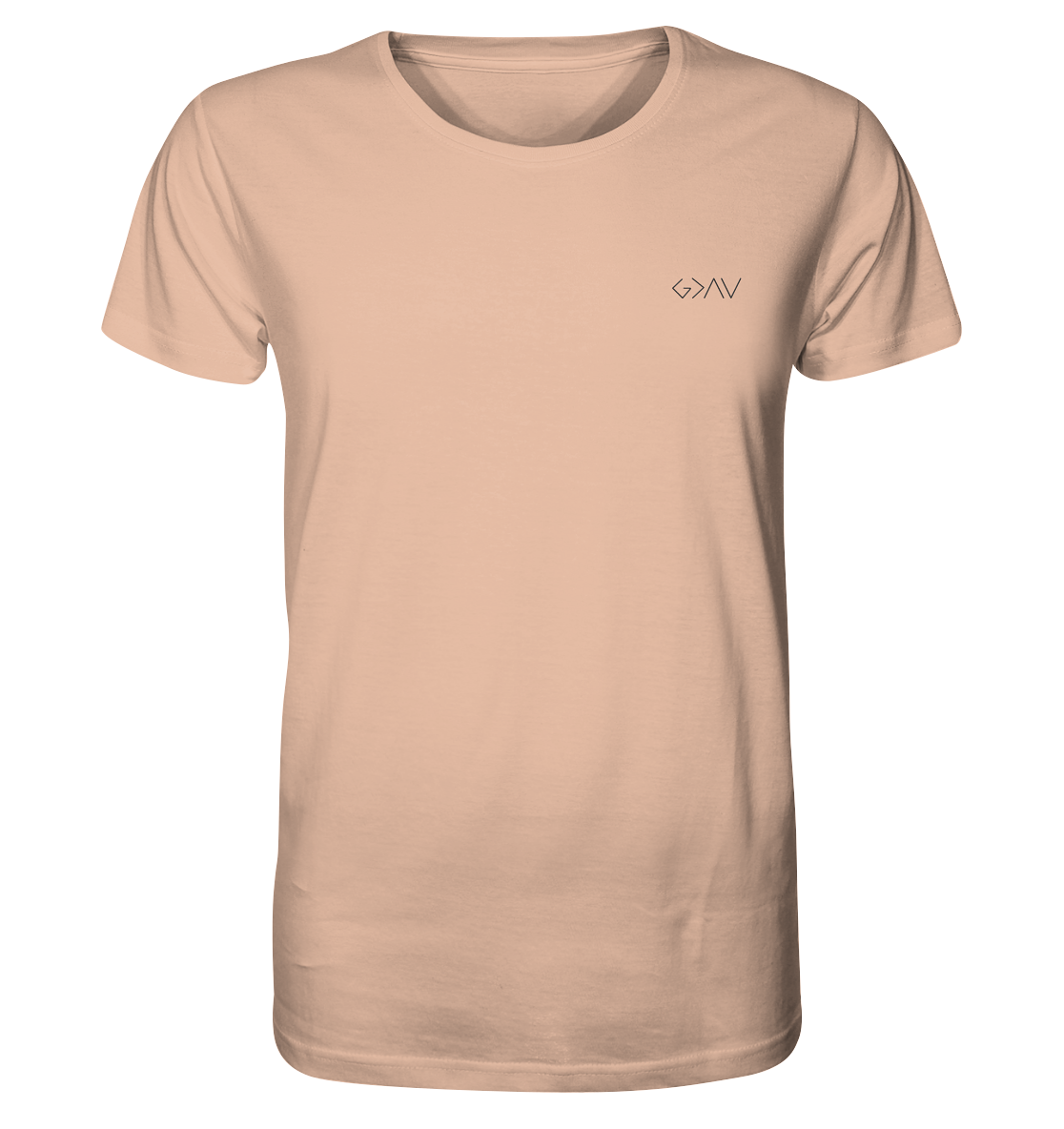 Produktbild T-Shirt, Motiv Gott ist größer, Farbe Fraiche Peche