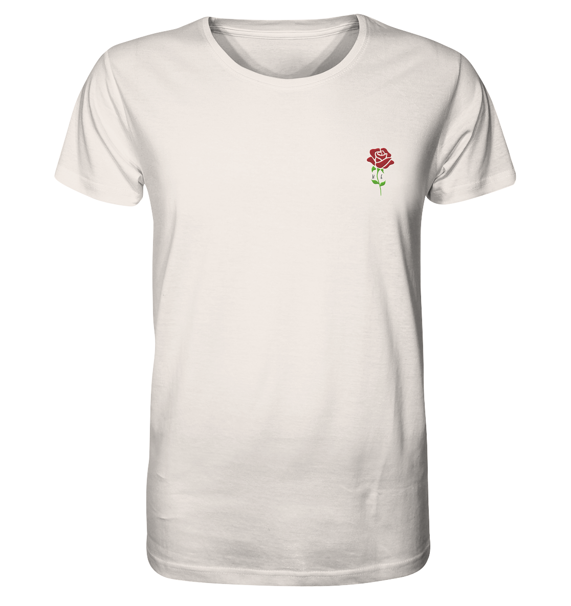 Produktbild T-Shirt, Motiv He Rose, Farbe Vintage White