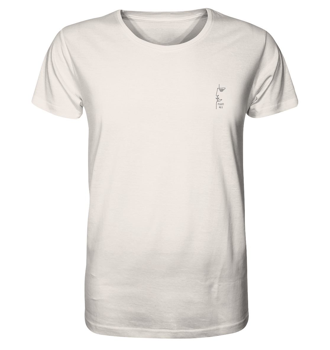 Produktbild T-Shirt, Motiv God is in her, Farbe Vintage White