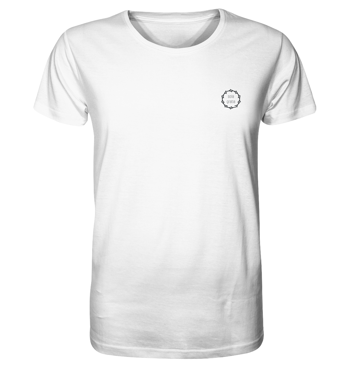 Produktbild T-Shirt, Motiv Sola Gratia, Farbe White