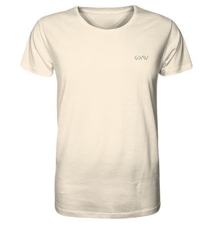 Produktbild T-Shirt, Motiv Gott ist größer, Farbe Natural Raw