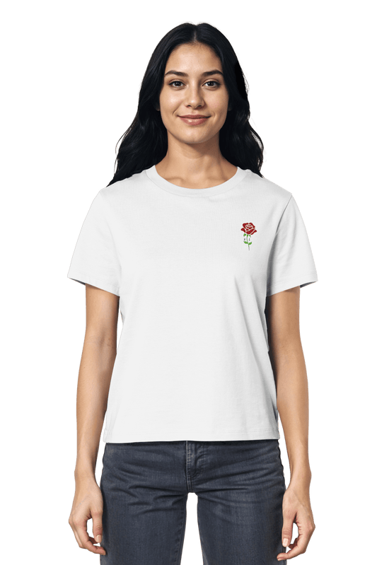 Mission One More Bio-Shirt weiß – minimalistisches Design He Rose trifft auf christliche Werte und nachhaltige Mode