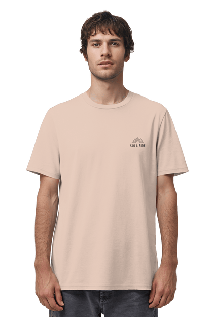 Mission One More Bio-T-Shirt mit christlicher Botschaft Sola Fide fair produziert in Peche