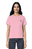 Cotton Pink Unisex-T-Shirt mit feinem Stickmotiv – moderne Fair Fashion von Mission One More